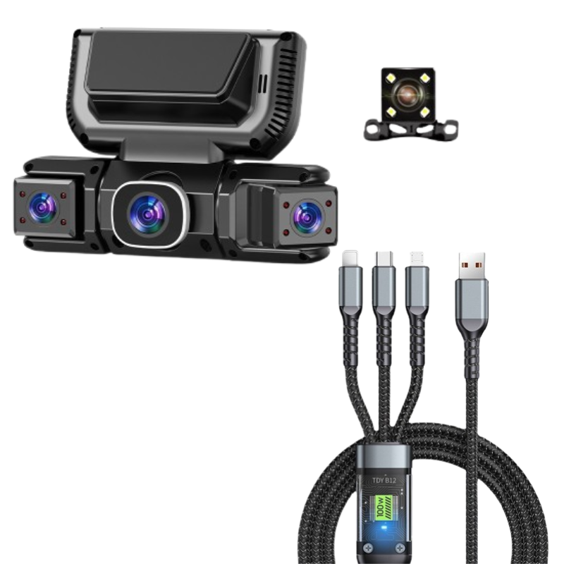 4-Channel 360° Dash Cam | All-Around Protection & Worry-Free Driving Recording