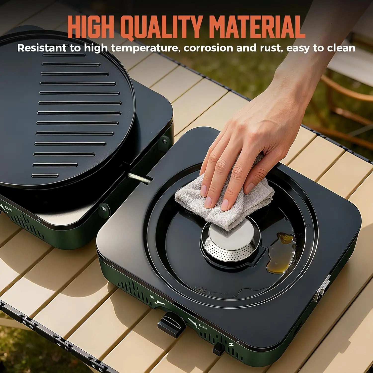 Portable Camp Stove 2 Burner Propane Gas Stove for Camping and Emergency Use