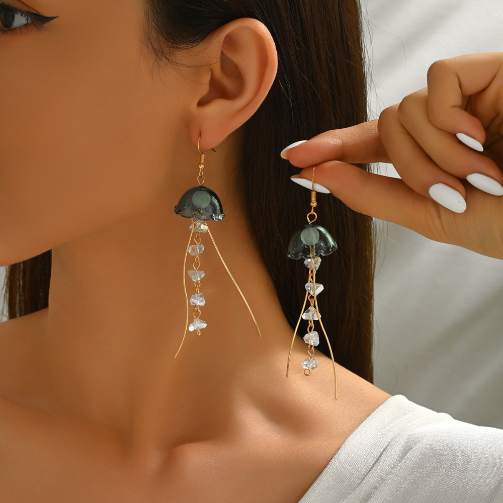 JELLYFISH DANGLE EARRINGS (PAIR)