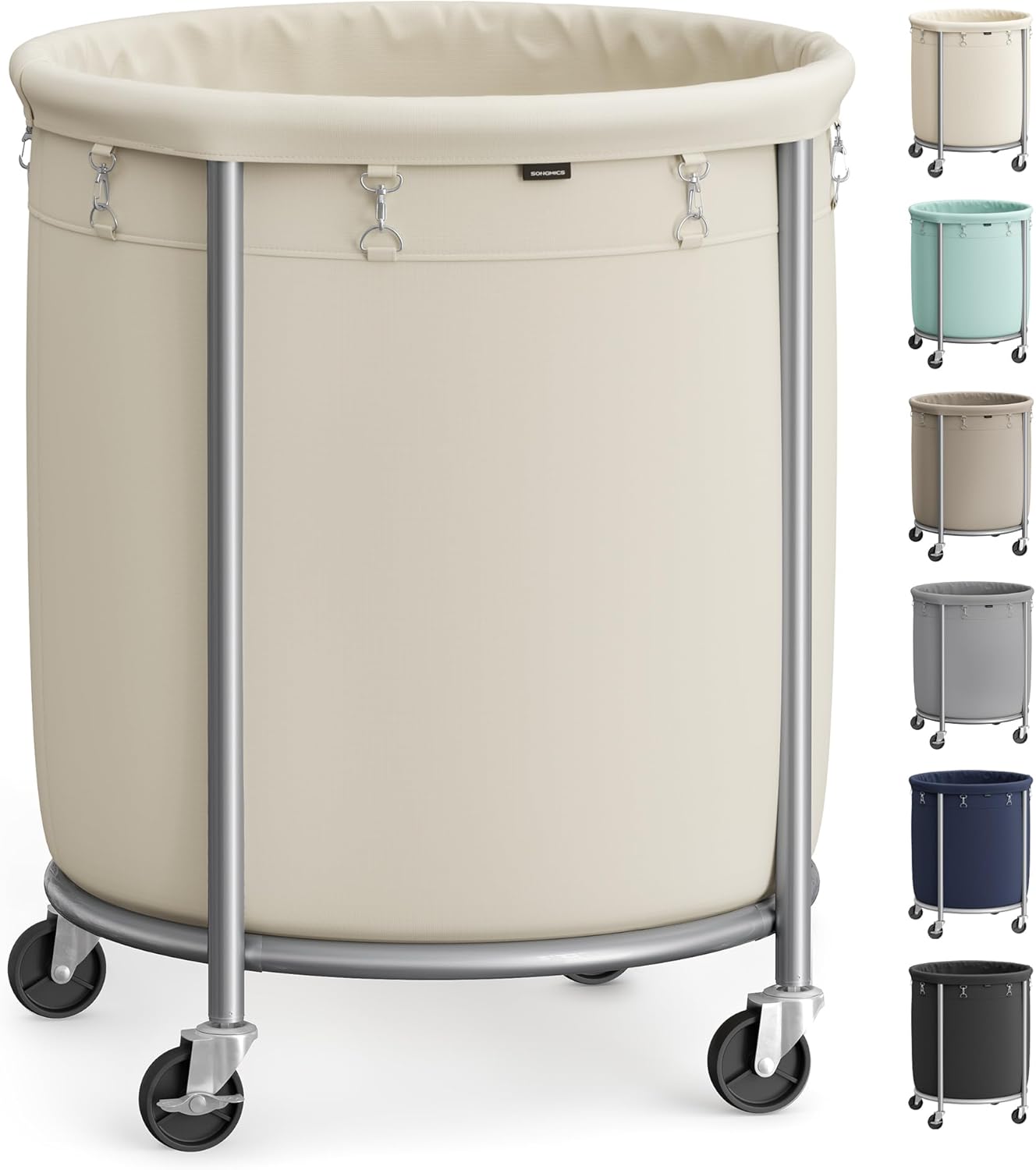Heavy-Duty Rolling Laundry Basket Extra Large Storage Cart