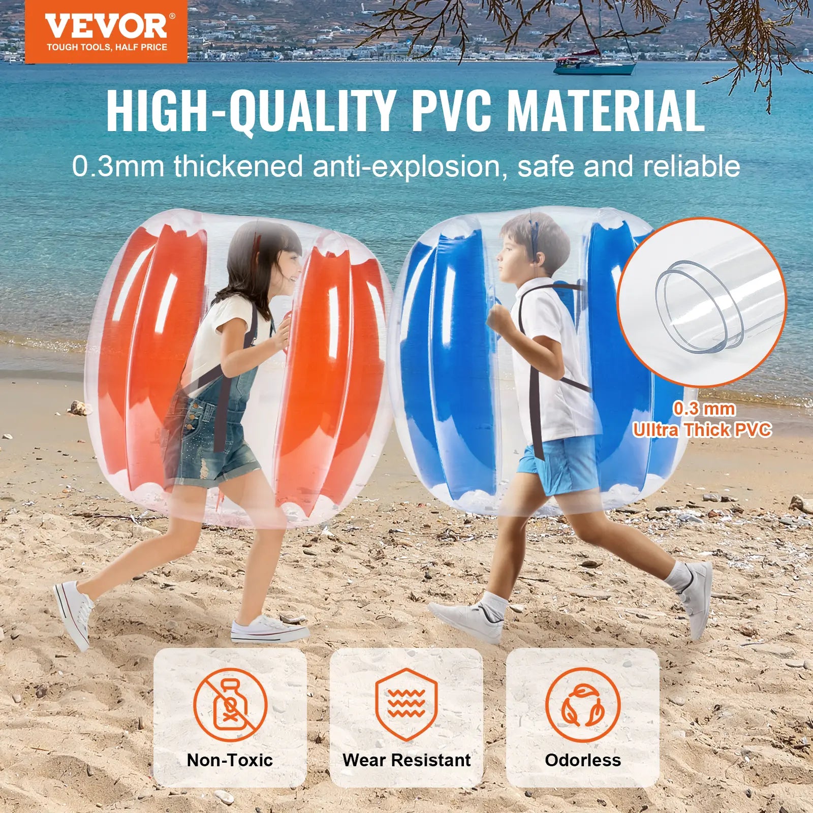 3FT Inflatable Human Hamster Bubble Balls for Outdoor Team Games Playground Yard