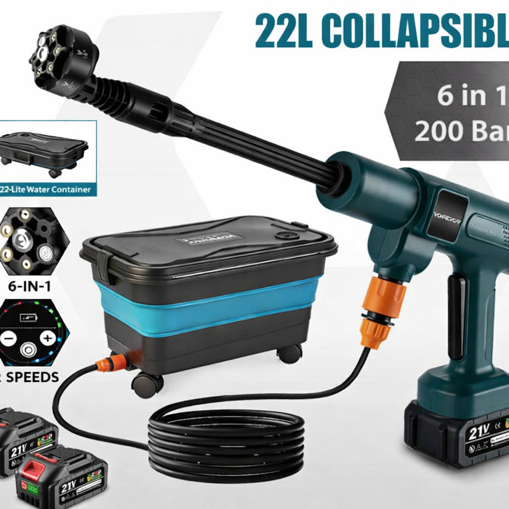 200Bar Brushless Cordless Pressure Washer with 21V Battery Compatibility