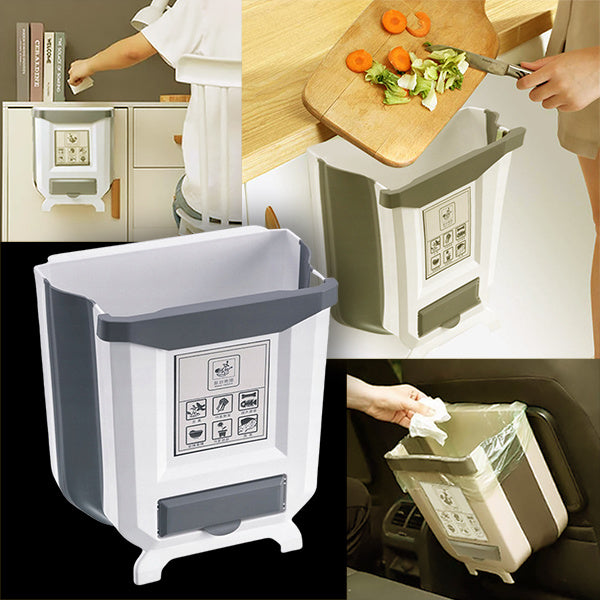 Foldable Kitchen Trash Bin Collapsible Waste Bin for Home
