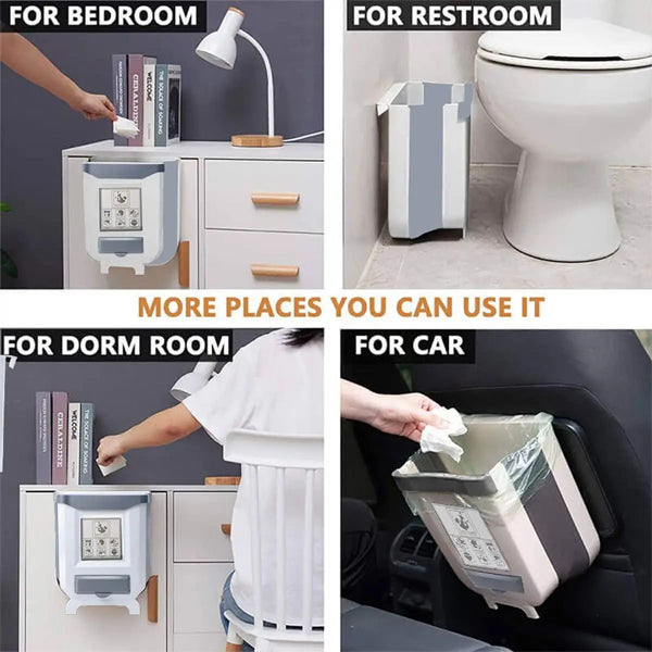 Foldable Kitchen Trash Bin Collapsible Waste Bin for Home