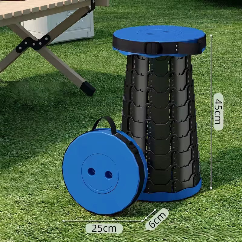 Upgraded Foldable Stool Thickened Portable Collapsible Retractable Stool for Outdoor Activities