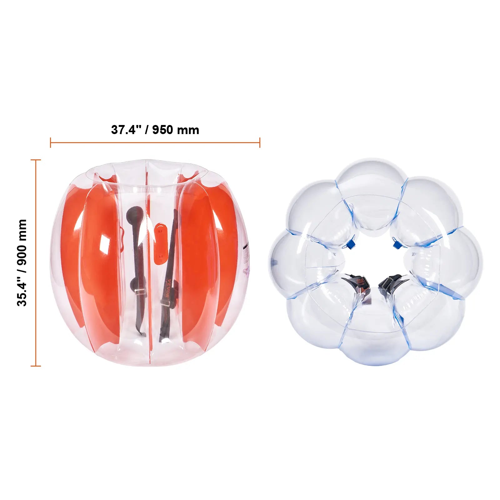 3FT Inflatable Human Hamster Bubble Balls for Outdoor Team Games Playground Yard