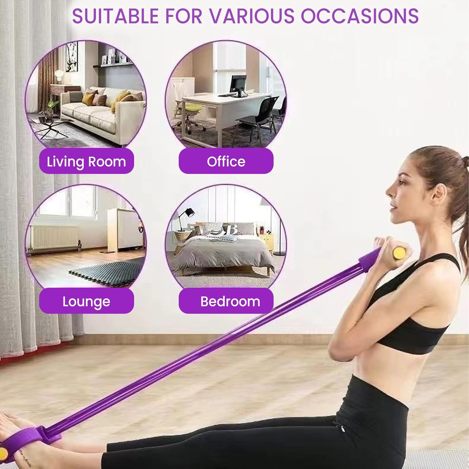 💪2025 latest 8-Tube Pedal Resistance Device - Detachable And Adjustable Pedal Resistance Device