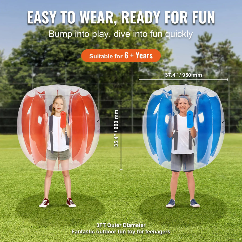 3FT Inflatable Human Hamster Bubble Balls for Outdoor Team Games Playground Yard