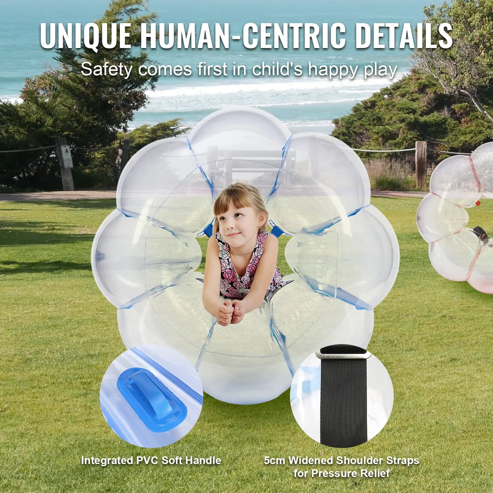 3FT Inflatable Human Hamster Bubble Balls for Outdoor Team Games Playground Yard