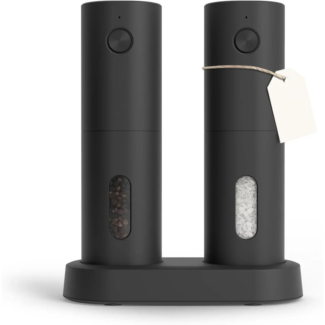 Automatic Electric Salt & Pepper Grinder Set | USB Rechargeable, LED Light & Adjustable Coarseness