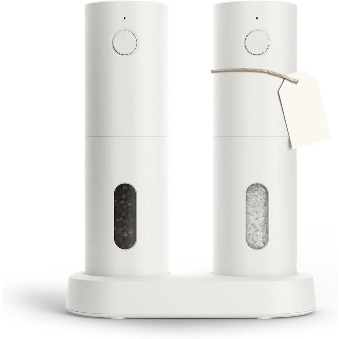Automatic Electric Salt & Pepper Grinder Set | USB Rechargeable, LED Light & Adjustable Coarseness