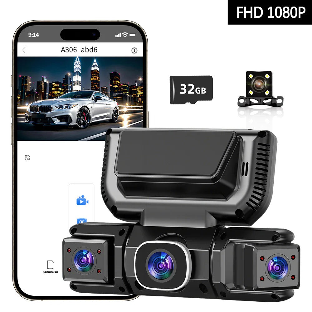 4-Channel 360° Dash Cam | All-Around Protection & Worry-Free Driving Recording