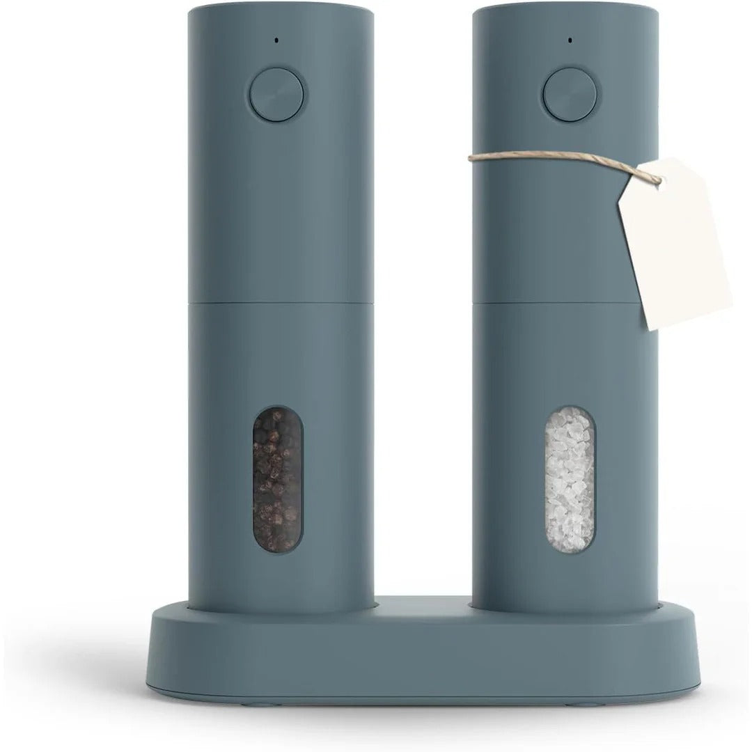 Automatic Electric Salt & Pepper Grinder Set | USB Rechargeable, LED Light & Adjustable Coarseness