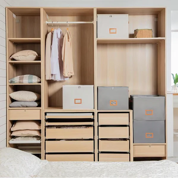 Fabric Foldable Shoe Organizer Storage Box | Space Saving Closet Shoe Storage