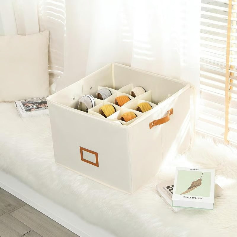 Fabric Foldable Shoe Organizer Storage Box | Space Saving Closet Shoe Storage