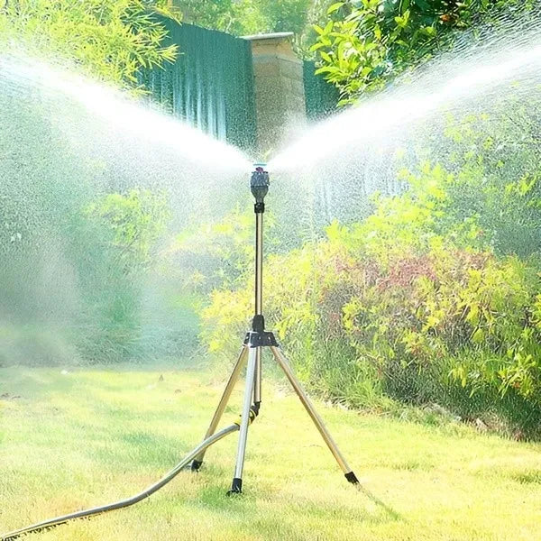 Rotating Tripod Sprinkler | Adjustable Watering for Lawn & Garden
