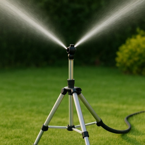 Rotating Tripod Sprinkler | Adjustable Watering for Lawn & Garden