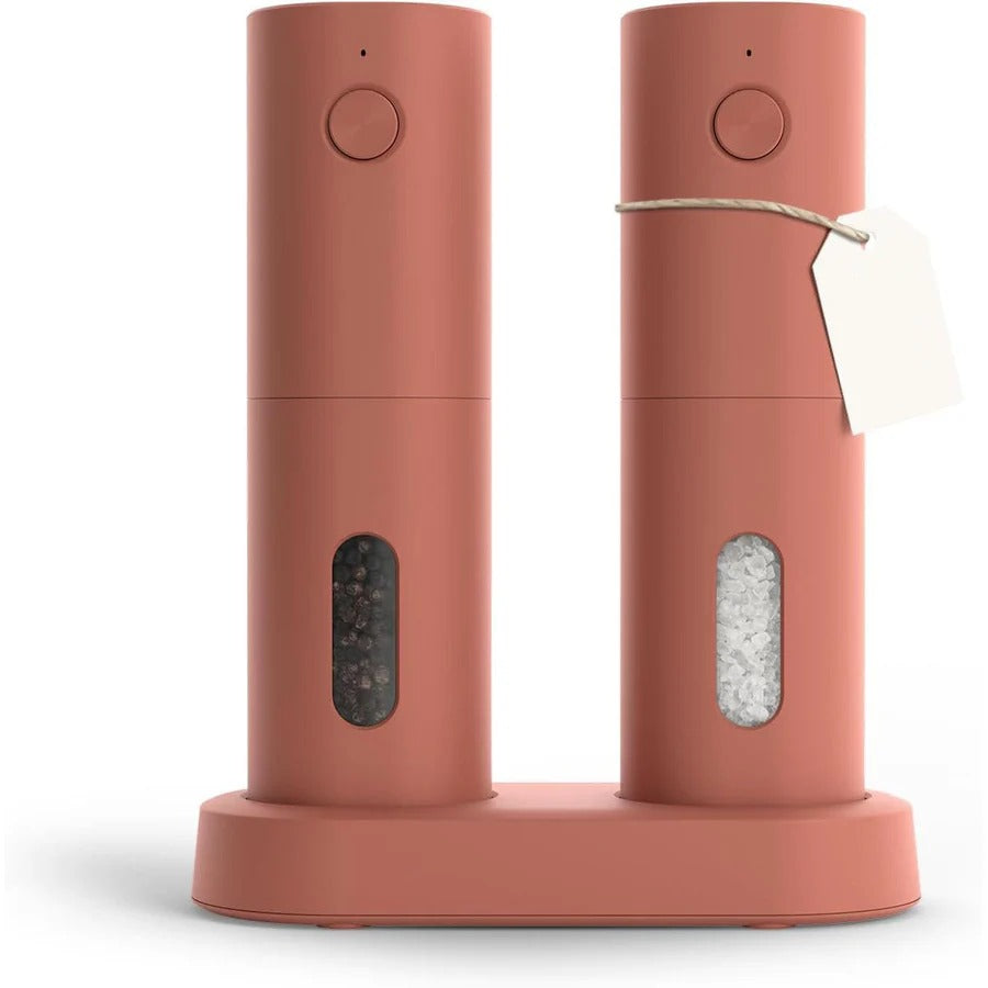 Automatic Electric Salt & Pepper Grinder Set | USB Rechargeable, LED Light & Adjustable Coarseness
