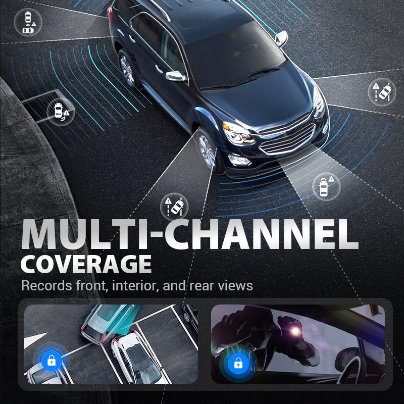 4-Channel 360° Dash Cam | All-Around Protection & Worry-Free Driving Recording