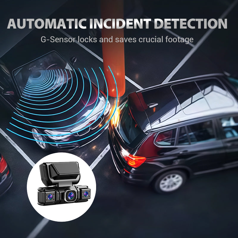 4-Channel 360° Dash Cam | All-Around Protection & Worry-Free Driving Recording