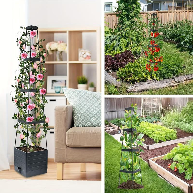 Raised Garden Bed Planter Box with Trellis