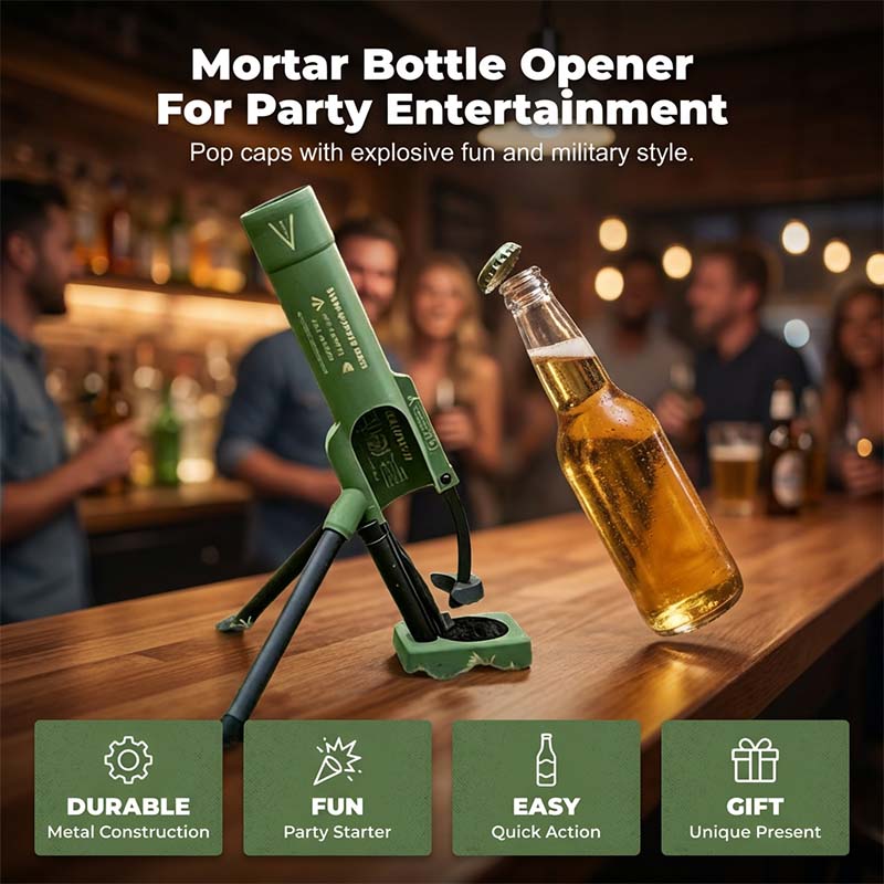 Grenade Shaped Bottle Opener | Novelty Beer Opener for Bar & Home